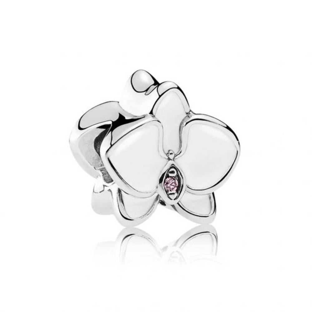Pandora Silver Charm with Teal Gem